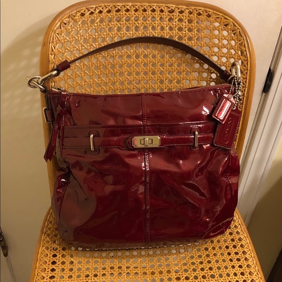 Coach Chelsea ashlyn patent f17861 crimson red bag - Picture 2 of 12